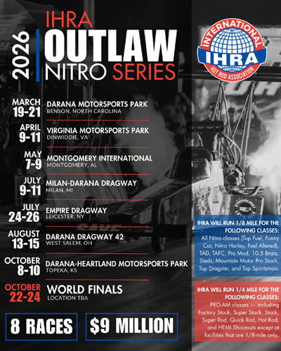 IHRA Outlaw Nitro series schedule